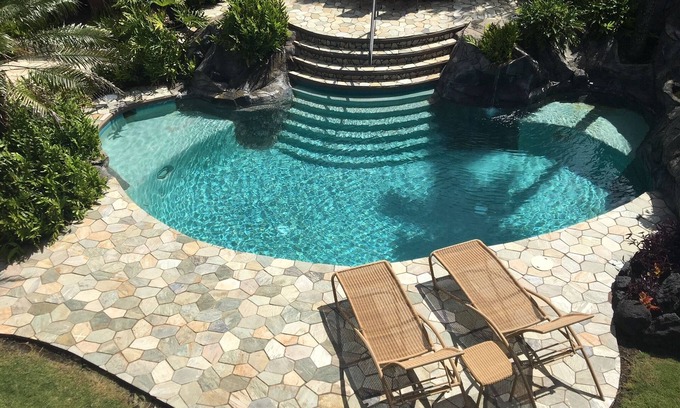 Keaau House | Luxury 2-Story Oceanfront with Pool and Air Conditioned Comfort