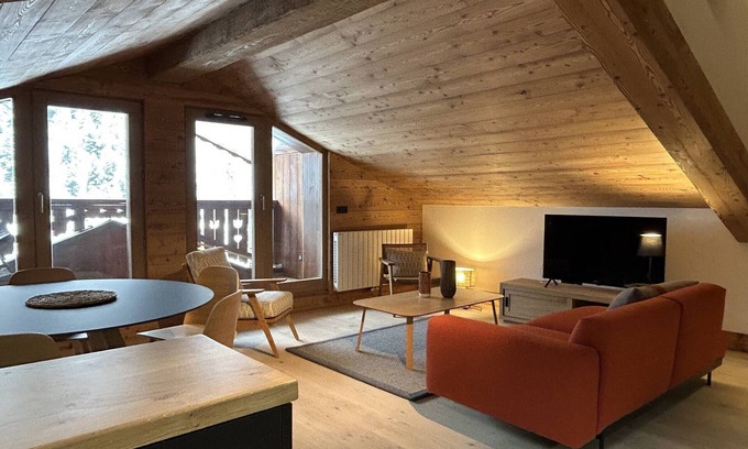 Les Allues Apartment | Luxury 3-Bedroom Duplex in Méribel-Mottaret - Ski In/Ski Out, Mountain Views, Hotel Services