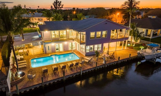 Fort Pierce House | Luxury 6BR Waterfront Retreat with Pool!