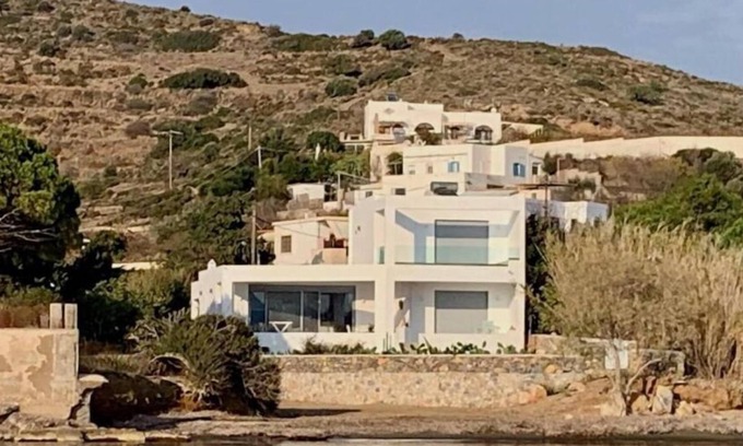 Leros Villa | Luxury Beach Front Villa just opposite the famous Agios Isidoros little church.