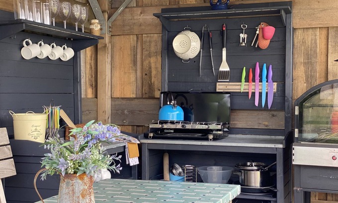 Camborne Cabin | Luxury Bell tent with sea and countryside views. Dog friendly.