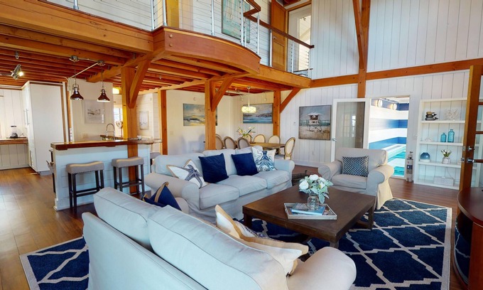 Town Landing House | Luxury Coastal Home w2 Living Rooms, Pool, Rooftop