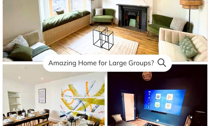 Colwyn Bay House | Luxury Home - Sleeps 20 - Beach, Cinema, Hot Tub