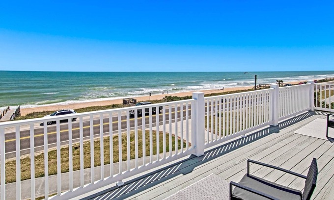 Flagler Beach House | Luxury Home with Amazing Ocean Views | Private Heated Pool | Steps to the Beach | 2 Expansive Decks