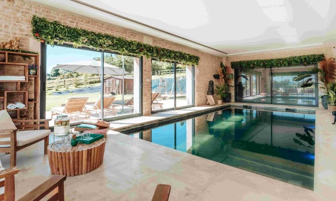 Bonneville-sur-Touques House | Luxury in the Country - Breathtaking Modern Farmhouse with Indoor Swimming Pool