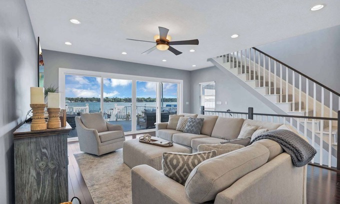 Buckeye Lake House | Luxury Lakefront Retreat | Sleeps 8 | +Dock