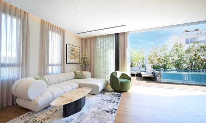 Tel Aviv City Center Apartment | Luxury Modern 3BR Penthouse W/Pool by HolyGuest