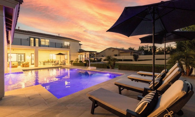 Chandler House | Luxury Outdoor Living: Heated Pool & Spa