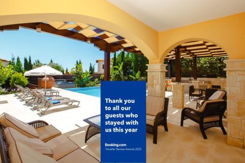 Kouklia Villa | Luxury Villa AJ05 with Private Infinity Pool and Hot Tubs, Aphrodite Hills Resort