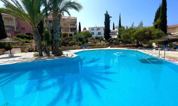 Paphos Villa | Luxury villa on Regina Gardens 1 with terrace overlooking the pools and gardens