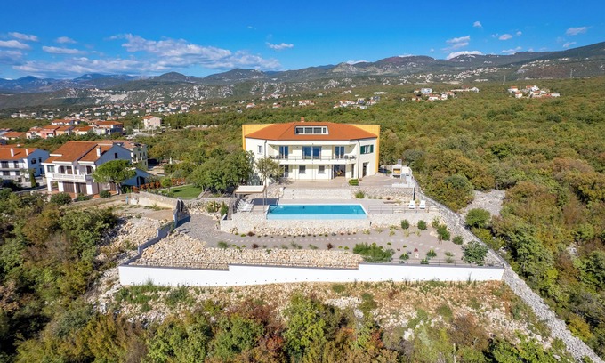 Kraljevica Villa | Luxury villa Ostro with infinity pool, sea view and Krk bridge view