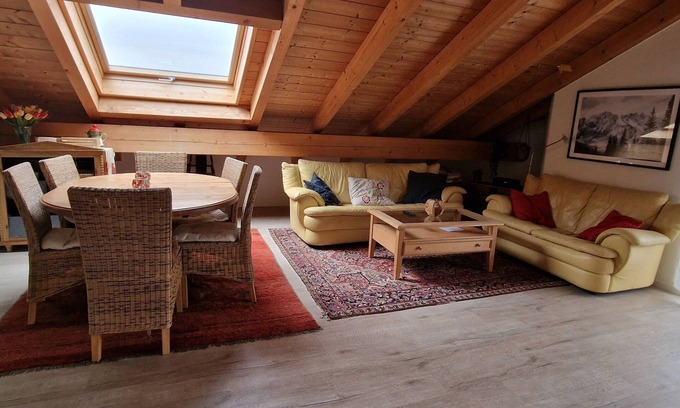 Aschau im Chiemgau Apartment | Magnificent view of the Kampenwand: ciao-aschau Kirschgarten vacation apartment