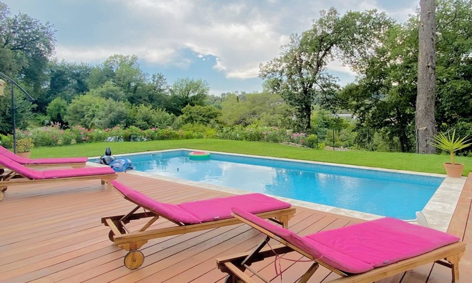 Les Maillans House | Maison Avec Piscine au Calme à Roquefort les Pins