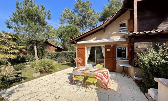 Lacanau-Ocean Ski Chalet | Maison jumelée 4/5 personnes residence avec piscine - 344403