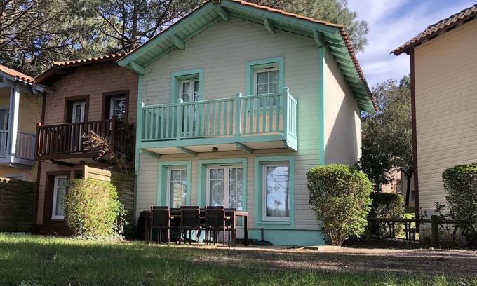Lacanau-Ocean Ski Chalet | Maison jumelée rénvoée 6 pers. dans residence avec piscine proche golf WIFI - 491825