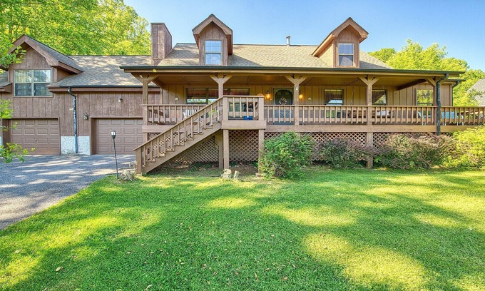 Valley Creek Run Cabin | Majestic Grace is the place to sit on the rocking chair porch and enjoy the quiet Carolina mounta...