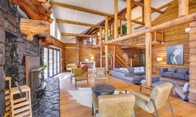 Alpine Cabin | Majestic Yellowstone-Style Log Cabin on 27 acres