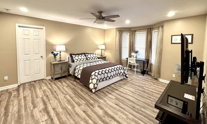 Sugar Hill House | Master bedroom wt New bathroom