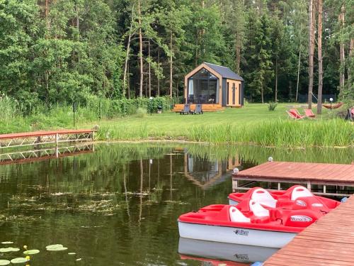 Szeligi House | Mazury Resort-bon turystyczny,nowoczesna stodoła 10 m od jeziora,ogrzewanie,wifi