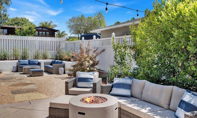 West Mesa House | Mesa Cottage | Patio with BBQ and Firepit