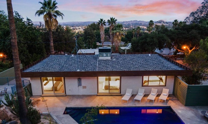 Downtown Riverside House | Mid Century Hilltop Getaway (Apartment Only)