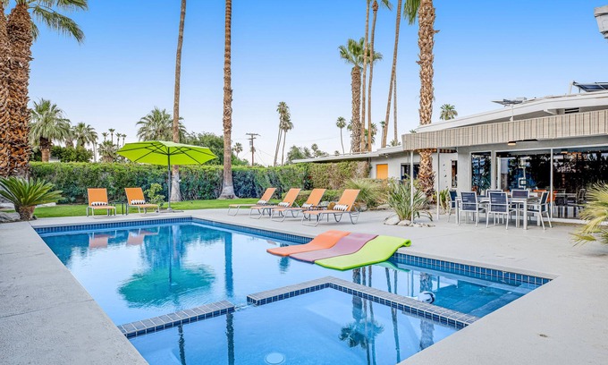 Deep Well Ranch House | Mid-century modern home with private pool, spa, grill & mountain views