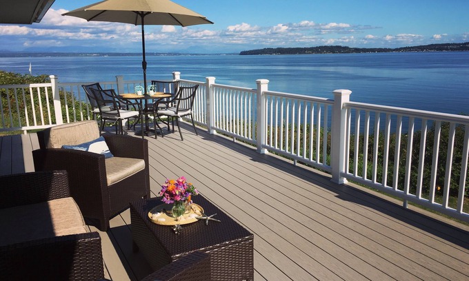 Oak Harbor House | Mid-Century Modern Waterfront on Private Beach, Whidbey Island, over 100 reviews