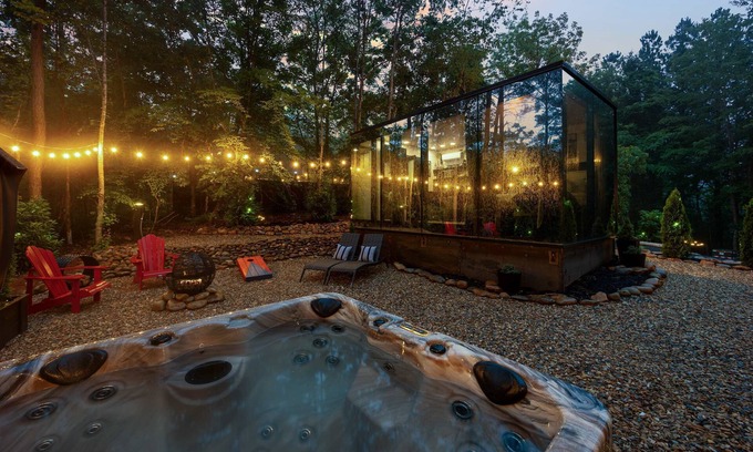 Caton Cabin | Mirror Cabin-Private-Hot Tub-FirePit-Luxury