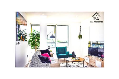 Bracknell Apartment | Modern 2 Bed 2 Bath Bracknell with Free Parking
