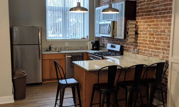 Ellicottville Apartment | Modern 2-bedroom apartment with cozy fireplace, walkable village location!