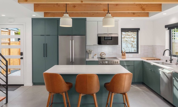 Wallingford House | Modern 2-suite with chef's kitchen home just blocks from Green Lake