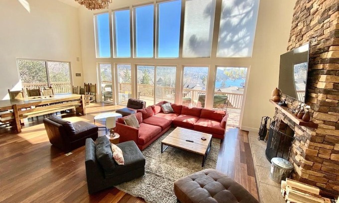 Lake Arrowhead House | Modern 6 bedroom retreat, stunning lake views, close to village!
