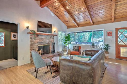 Crestline House | Modern and Unique Cabin with Deck by Lake Gregory!