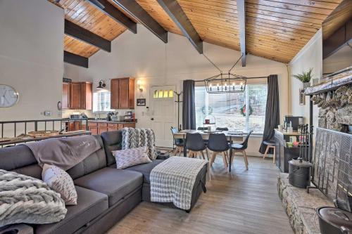 Running Springs House | Modern Cabin with Game Room and Deck, Near Skiing