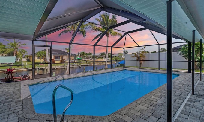 Cape Coral House | Modern Coastal Home w/Heated Pool & Waterfront Views!