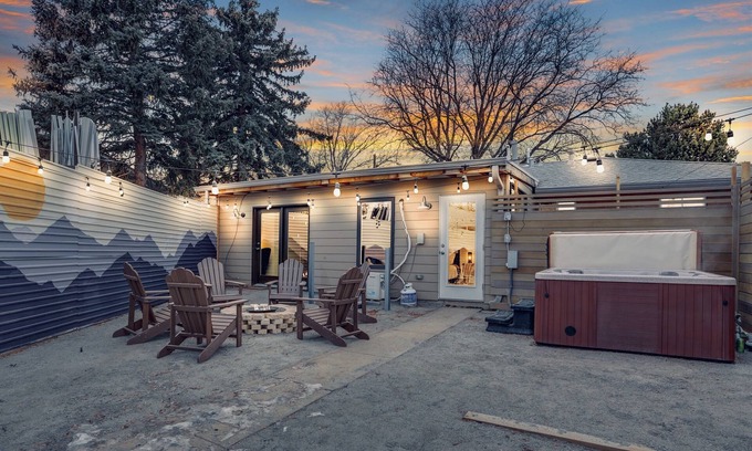 Berkley House | Modern Denver Getaway: Hot Tub, Fire Pit, King Bed