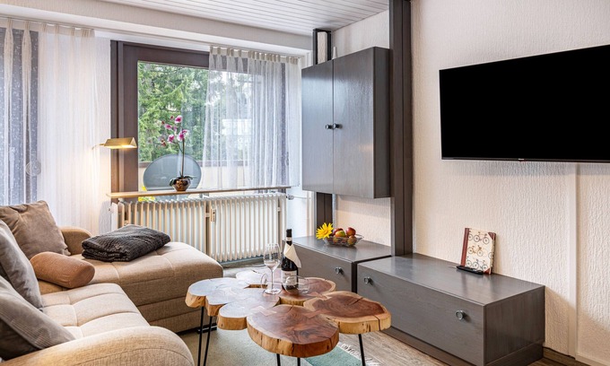 Schoenwald Apartment | Modern Holiday Apartment “Luzia” with Pool, Sauna, Balcony & Wi-Fi