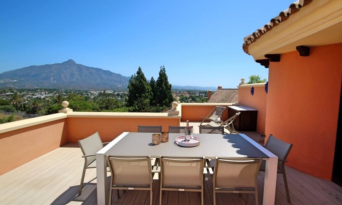 Nueva Andalucia Apartment | Modern penthouse with large terraces, panoramic views - close to the beach!