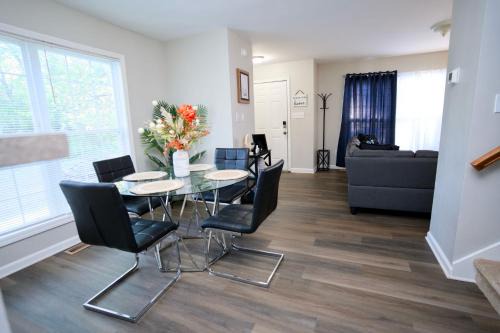 McAlpine Apartment | Modern Two BR Townhome, Workspace, Free Parking and Wi-Fi