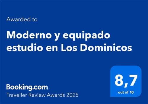 Apoquindo Apartment | Moderno y equipado estudio en Los Dominicos
