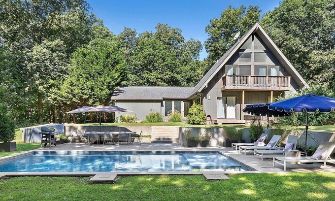 Montauk House | Montauk Beach House w Gunite Pool Around corner from Gurneys Seawater Spa