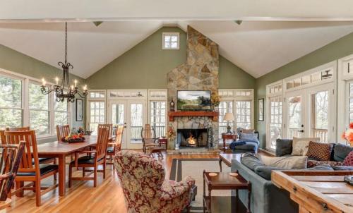 Big Canoe House | Mountain Acres Retreat - Relax by the wood fireplace and more