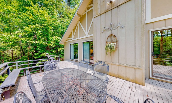Lake Sequoyah House | Mountain home with foosball, Ping-Pong, private deck, & wood-burning fireplace