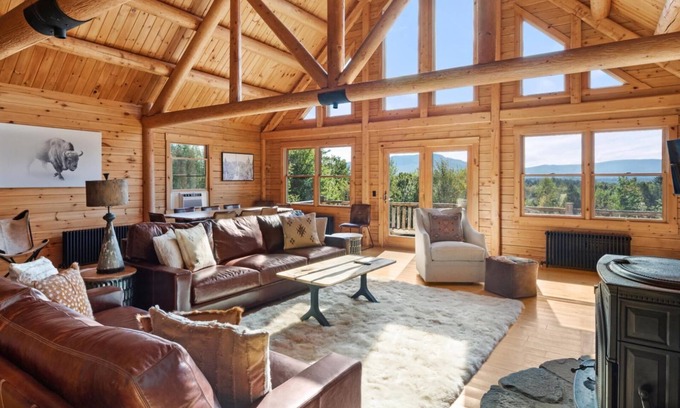 Morrisville House | Mountain Majesty: Timber Lodge with Stunning Views