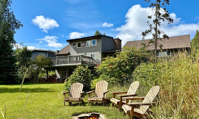 Spenard House | Mountain View Retreat with Deck, Yard, Lake, & Fire Pit