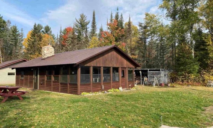 Michigamme Cabin | Near the Snowmobile Trail - Cozy Lake Ruth cabin with private sandy beach