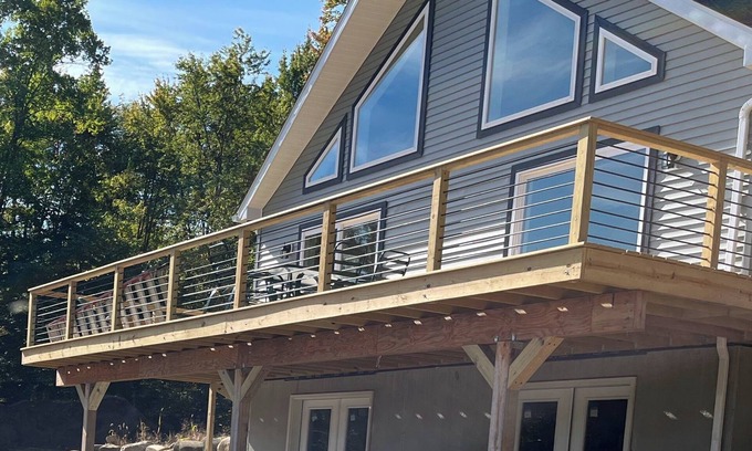 Lake George House | New 3-bedroom A-frame, ranch home on private Queensbury property