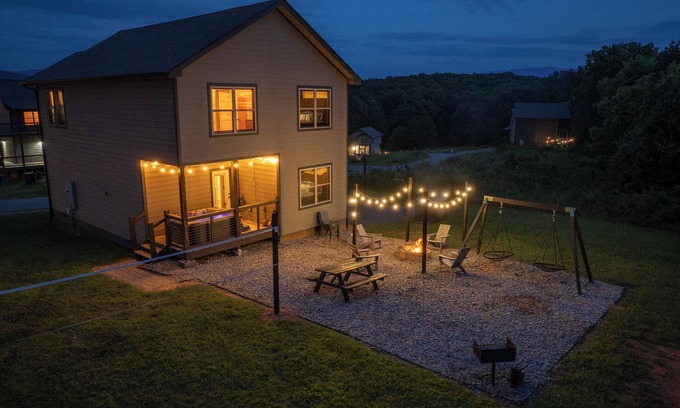 Sevierville Cabin | New Cabin Near Dollywood w/Hot Tub, Yard Games, Fire Pit, Arcades!
