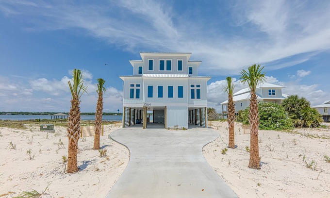 Gulf Shores House | New Coastal Modern Home, 9BR/8.5 BA, Pool, Steps From the Beach, Sleeps 28