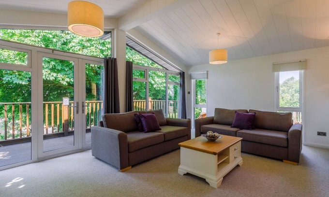 Ash Mill Cabin | New for 2020. Two bedroom lodge with one master bedroom and one twin room.